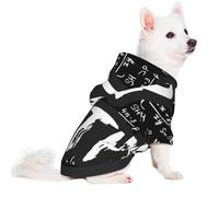 Salelf I Love Math for Small Dog Hoodie for Winter Fall, Warm Polyester Puppy Clothes with Hood, Soft Cozy Dog Sweater for Small Breeds, Cold Weather Pet Apparel