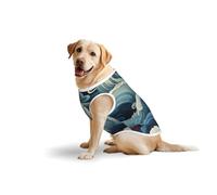 Salelf Japanese Waves for Dog Costume, All Season Soft Pure Cotton Pet Harness, Outerwear for Medium to Large Dogs, Outdoor Walking