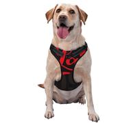 Salelf Lady Boss No Pull Dog Harness Reflective Adjustable Pet VES No Choke Front Clip Pet Harness with 2 Leash Clips + 1 Pet Leash for Large Dog Walking