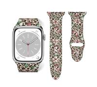 Salelf Leopard Dots for Extra Long Apple Watch Band with Dual Buckle, Stretchy Silicone Strap, Sport Fashion Bands for Women Men Compatible with iWatch Series 9/8/SE