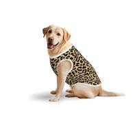 Salelf Leopard Print for Dog Costume, All Season Soft Pure Cotton Pet Harness, Outerwear for Medium to Large Dogs, Outdoor Walking