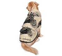 Salelf Let The Adventure Begin Dog Hoodie Security Dog Hoodie Sweater with Pocket and Leash Hole Warm Pet Clothes Dog Winter Sweatshirt for Medium Large Dogs