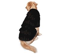Salelf Let The Adventure Begin Dog Hoodie Security Dog Hoodie Sweater with Pocket and Leash Hole Warm Pet Clothes Dog Winter Sweatshirt for Medium Large Dogs