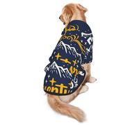 Salelf Let The Adventure Begins Dog Hoodie Security Dog Hoodie Sweater with Pocket and Leash Hole Warm Pet Clothes Dog Winter Sweatshirt for Medium Large Dogs