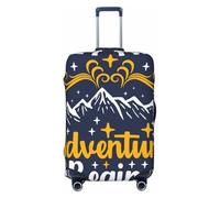 Salelf Let The Adventure Begins for Luggage Cover Washable Elasticated Suitcase Covers TSA Approved Stylish Dust and Scratch Resistant Case Protector for Kids and Adults, Black, X-Large
