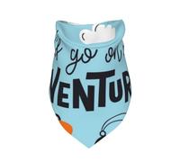 Salelf Let's Go on an Adventure Dog Bandana Premium Durable Triangle Scarf -1 PackWashable Make Your Pooch Stand Out Dog Bandana Suitable for Neutral Large Dogs