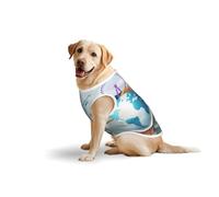 Salelf Let's go Travel Around The World for Dog Costume, All Season Soft Pure Cotton Pet Harness, Outerwear for Medium to Large Dogs, Outdoor Walking