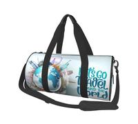 Salelf Let's go Travel Around the World for Duffle Bag, Waterproof Large Duffle Bag, Weekender Bag, Gym Bag, Sports Bag, Overnight Bag