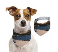Salelf Lighthouse for Dog Bandana Adjustable - Quick Dry & Breathable Cotton, Cute Floral Pattern for Small Medium Large Dogs, Perfect for Holiday Photos