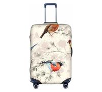 Salelf Little Birds for Luggage Cover Washable Elasticated Suitcase Covers TSA Approved Stylish Dust and Scratch Resistant Case Protector for Kids and Adults, White, M