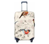 Salelf Little Birds Luggage Cover Washable Elasticated Luggage Covers for Suitcase TSA Approved Stylish Scratch Resistant Luggage Case Protector, Black, S (18.8-20.8 in suitcase)