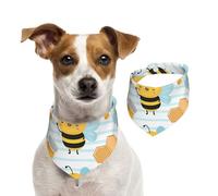 Salelf Little Man Peak for Dog Bandana Adjustable - Quick Dry & Breathable Cotton, Cute Floral Pattern for Small Medium Large Dogs, Perfect for Holiday Photos