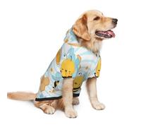 Salelf Little Man Peak for Dog Hoodie Sweatshirt for Large Dogs, Winter Warm Fleece Lined Polyester Jacket for German Shepherd Golden Retriever, Reflective Strips for Night Walk