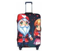 Salelf Love Enemy for Luggage Cover Washable Elasticated Suitcase Covers TSA Approved Stylish Dust and Scratch Resistant Case Protector for Kids and Adults, White, Large