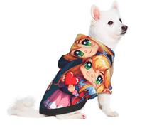 Salelf Love Enemy for Small Dog Hoodie for Winter Fall, Warm Polyester Puppy Clothes with Hood, Soft Cozy Dog Sweater for Small Breeds, Cold Weather Pet Apparel