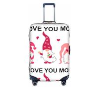 Salelf Love You Mom for Luggage Cover Washable Elasticated Suitcase Covers TSA Approved Stylish Dust and Scratch Resistant Case Protector for Kids and Adults, White, Large
