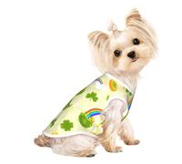 Salelf Lucky Four-Leaf Clover for Dog Shirts Elastic Soft Dog T-Shirts Breathable Pet Clothes Spring Summer Pet Apparel Tee Shirt for Puppy Kitty Cats Small Medium Dogs