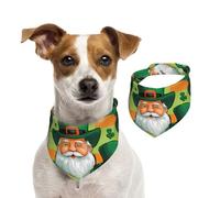 Salelf Lucky Old Man for Dog Bandana Adjustable - Quick Dry & Breathable Cotton, Cute Floral Pattern for Small Medium Large Dogs, Perfect for Holiday Photos