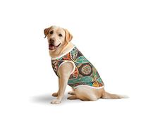 Salelf Mandala Flower Element for Dog Costume, All Season Soft Pure Cotton Pet Harness, Outerwear for Medium to Large Dogs, Outdoor Walking