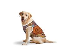 Salelf Mandala Flowers 1 for Dog Costume, All Season Soft Pure Cotton Pet Harness, Outerwear for Medium to Large Dogs, Outdoor Walking