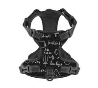 Salelf Math Elements No Pull Dog Harness Reflective Adjustable Pet VES No Choke Front Clip Pet Harness with 2 Leash Clips + 1 Pet Leash for Large Dog Walking