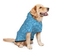 Salelf Mathematical Drawings for Dog Hoodie Sweatshirt for Large Dogs, Winter Warm Fleece Lined Polyester Jacket for German Shepherd Golden Retriever, Reflective Strips for Night Walk