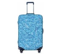 Salelf Mathematical Drawings for Luggage Cover Washable Elasticated Suitcase Covers TSA Approved Stylish Dust and Scratch Resistant Case Protector for Kids and Adults, Black, Large