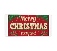 Salelf Merry Christmas Everyone Vintage Rusty for Large Extended Mouse Pad 16x35.5, Non-Slip Mouse Pad, Office Desk Keyboard Pad, Water Resistant, Stitched Edges