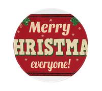 Salelf Merry Christmas Everyone Vintage Rusty for Round Mouse Pad with Stitched Edge Premium-Textured Waterproof Non-Slip Rubber Base Desktop Protection Mat Diameter 8.7 inches