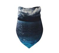 Salelf Moon Illuminating The Ocean Dog Bandana Premium Durable Triangle Scarf -1 PackWashable Make Your Pooch Stand Out Dog Bandana Suitable for Neutral Large Dogs