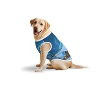 Salelf Mountain Cottage in Snow and Northern Lights for Dog Costume, All Season Soft Pure Cotton Pet Harness, Outerwear for Medium to Large Dogs, Outdoor Walking