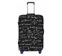Salelf Music Notes1 Luggage Cover Washable Elasticated Luggage Covers for Suitcase TSA Approved Stylish Scratch Resistant Luggage Case Protector, Math Elements, L (26-28 in suitcase)