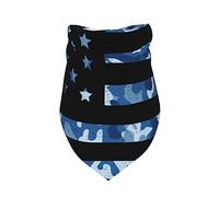 Salelf Navy Camouflage American Flag Dog Bandana Premium Durable Triangle Scarf -1 PackWashable Make Your Pooch Stand Out Dog Bandana Suitable for Neutral Large Dogs