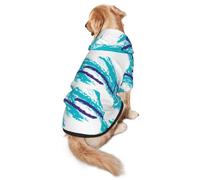 Salelf Northern Lights Dog Hoodie Security Dog Hoodie Sweater with Pocket and Leash Hole Warm Pet Clothes Dog Winter Sweatshirt for Medium Large Dogs