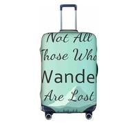 Salelf Not All Those Who Wander Are Lost (2) for Luggage Cover Washable Elasticated Suitcase Covers TSA Approved Stylish Dust and Scratch Resistant Case Protector for Kids and Adults, White, X-Large