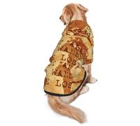 Salelf Not All Those Who Wander are Lost Dog Hoodie Security Dog Hoodie Sweater with Pocket and Leash Hole Warm Pet Clothes Dog Winter Sweatshirt for Medium Large Dogs