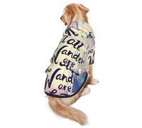 Salelf Not All Those Who Wander are Lost Dog Hoodie Security Dog Hoodie Sweater with Pocket and Leash Hole Warm Pet Clothes Dog Winter Sweatshirt for Medium Large Dogs