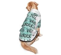 Salelf Not All Who Wander are Lost1 Dog Hoodie Security Dog Hoodie Sweater with Pocket and Leash Hole Warm Pet Clothes Dog Winter Sweatshirt for Medium Large Dogs
