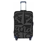 Salelf Not All Who Wander Are Lost2 Luggage Cover Washable Elasticated Luggage Covers for Suitcase TSA Approved Stylish Scratch Resistant Luggage Case Protector, Black, M (22.8-25 in suitcase)