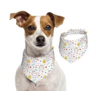 Salelf Notebook Paper with Rabbit for Dog Bandana Adjustable - Quick Dry & Breathable Cotton, Cute Floral Pattern for Small Medium Large Dogs, Perfect for Holiday Photos