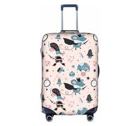 Salelf Nutcracker and Mouse King for Luggage Cover Washable Elasticated Suitcase Covers TSA Approved Stylish Dust and Scratch Resistant Case Protector for Kids and Adults, White, S