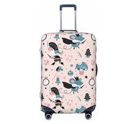 Salelf Nutcracker and Mouse King Luggage Cover Washable Elasticated Luggage Covers for Suitcase TSA Approved Stylish Scratch Resistant Luggage Case Protector, Black, S (18.8-20.8 in suitcase)