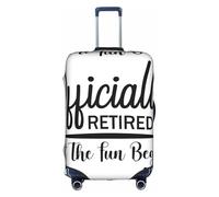 Salelf Officially Retired for Luggage Cover Washable Elasticated Suitcase Covers TSA Approved Stylish Dust and Scratch Resistant Case Protector for Kids and Adults, White, X-Large