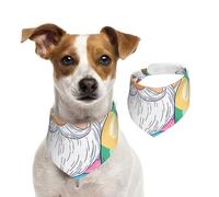 Salelf Old Man for Dog Bandana Adjustable - Quick Dry & Breathable Cotton, Cute Floral Pattern for Small Medium Large Dogs, Perfect for Holiday Photos