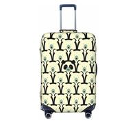 Salelf Panda Among Polar Bears for Luggage Cover Washable Elasticated Suitcase Covers TSA Approved Stylish Dust and Scratch Resistant Case Protector for Kids and Adults, Black, Large