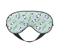 Salelf Panda Bamboo Twigs Sleep Mask Double-Sided Eye Mask Soft Adjustable Sleeping Eye Covers for Sleeping Perfect Shading Reduce Eye Edema