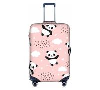 Salelf Panda Flying in the Sky Between Clouds and Star for Luggage Cover Washable Elasticated Suitcase Covers TSA Approved Stylish Dust and Scratch Resistant Case Protector for Kids and Adults, White