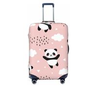 Salelf Panda Flying in the Sky Between Clouds and Star Luggage Cover Washable Elasticated Luggage Covers for Suitcase TSA Approved Stylish Scratch Resistant Luggage Case Protector, Black, L (26-28 in
