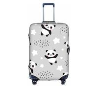 Salelf PandasBetween Clouds and Stars for Luggage Cover Washable Elasticated Suitcase Covers TSA Approved Stylish Dust and Scratch Resistant Case Protector for Kids and Adults, White, Large