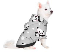 Salelf PandasBetween Clouds and Stars for Small Dog Hoodie for Winter Fall, Warm Polyester Puppy Clothes with Hood, Soft Cozy Dog Sweater for Small Breeds, Cold Weather Pet Apparel